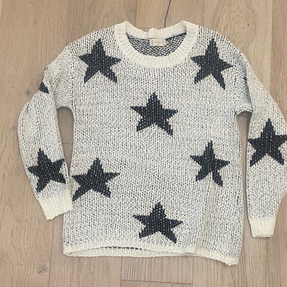 Altar'd State Black and White Star Sweater